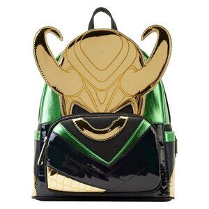 Loungefly Disney Marvel Shine Loki Mini Backpack NWT​